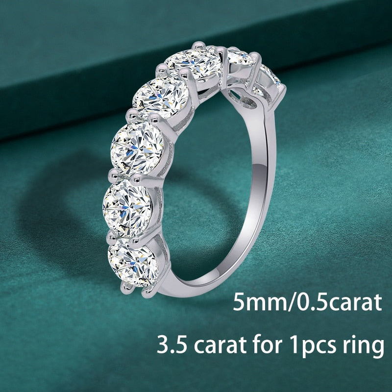 Women's S925 Moissanite Diamond Eternity Band Ring - Different Drips