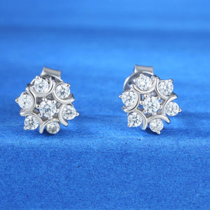 S925 Moissanite Diamond Snow Stud Earrings - Different Drips