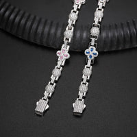 Thumbnail for 10mm S925 Moissanite Ball Stationed Link Chain - Different Drips