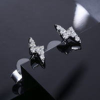 Thumbnail for S925 Black Moissanite Lightning Bolt Earrings - Different Drips