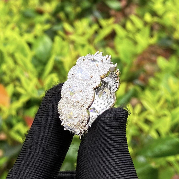 Pear-Cut Crown Eternity Ring - Different Drips