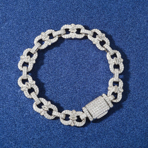 S925 Moissanite Marquise Link Diamond Bracelet - Different Drips