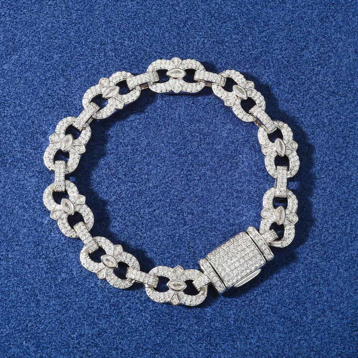 S925 Moissanite Marquise Link Diamond Bracelet - Different Drips