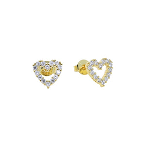 S925 Women's Hollow Heart Stud Earrings - Different Drips