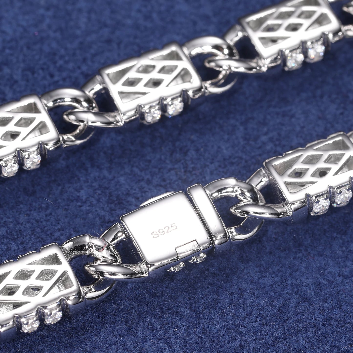 S925 Moissanite Rolled Barb Wire Chain - Different Drips