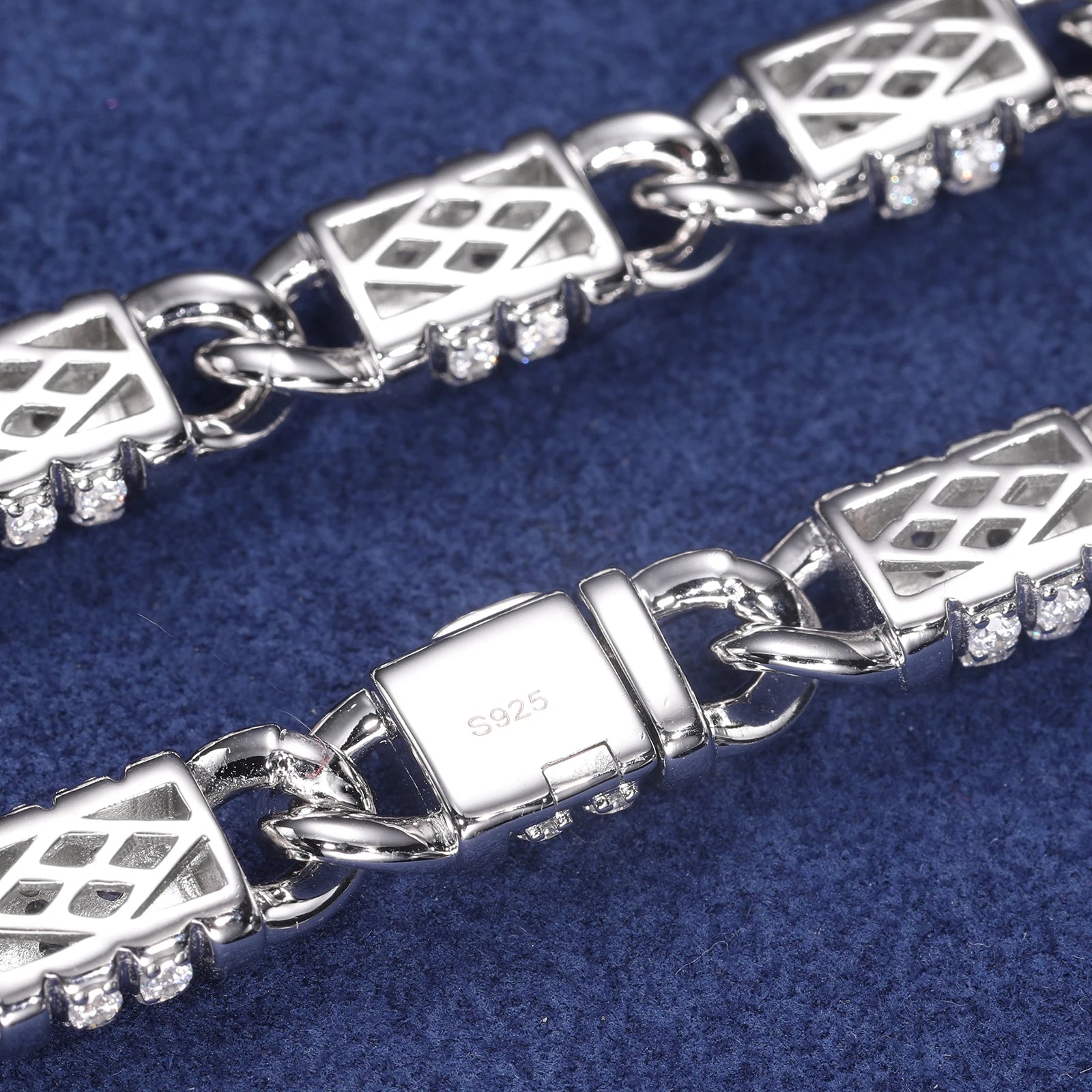 S925 Moissanite Rolled Barb Wire Chain - Different Drips