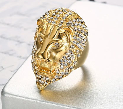 Iced Out Lion Ring - Different Drips