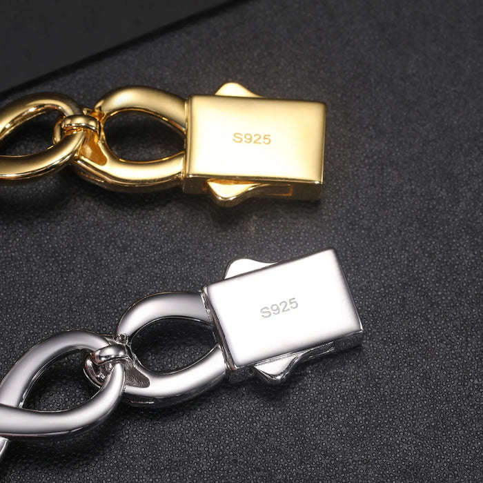 S925 Moissanite Diamond Slim Infinity Link Bracelet - Different Drips