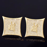 Thumbnail for 15mm Square Cut Allah Earrings - Different Drips