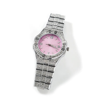 Iced Baguette Bezel Tiffany Blue Dial Watch - Different Drips