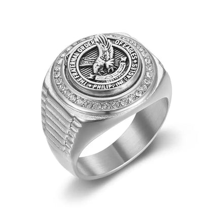 Iced Eagle Emblem Class Ring Style - Different Drips
