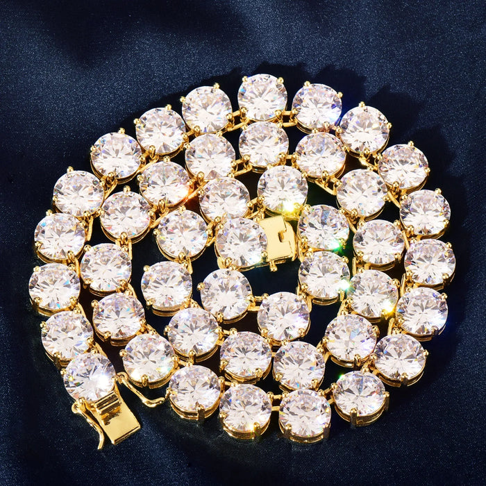 8mm Round Cut Tennis Necklace - Different Drips