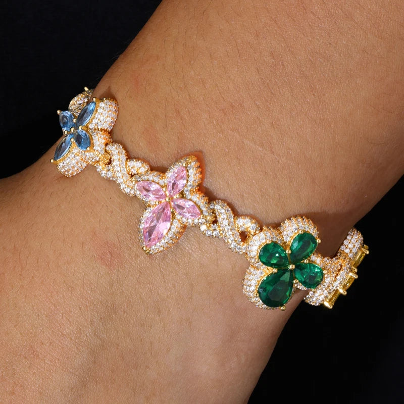 S925 Moissanite Floral Garden Bracelet - Different Drips