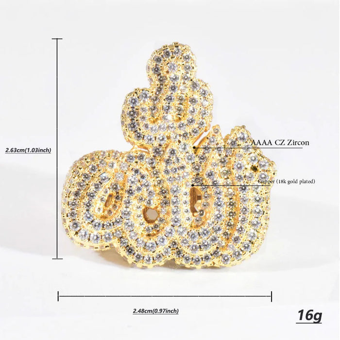 Diamond Allah Ring - Different Drips