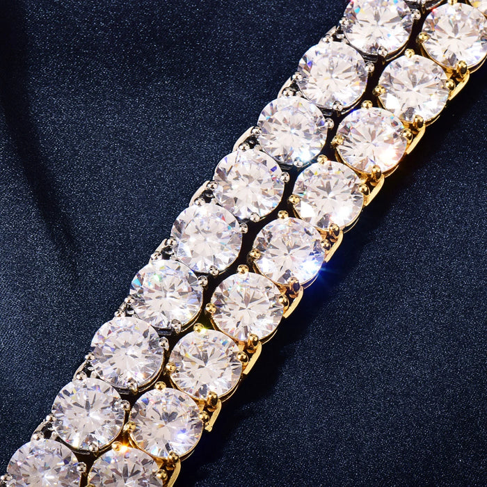 8mm Round Cut Tennis Necklace - Different Drips