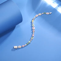 Thumbnail for 8-10mm S925 Luminous Enamel Cross Tennis Bracelet - Different Drips