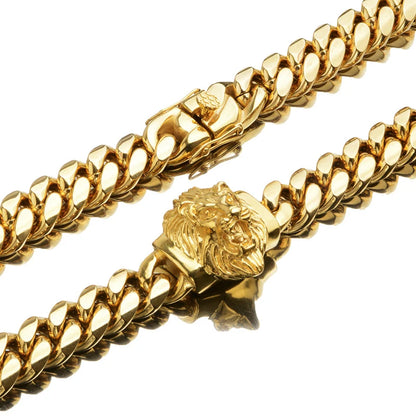 Lion Head Miami Cuban Link Chain - Different Drips