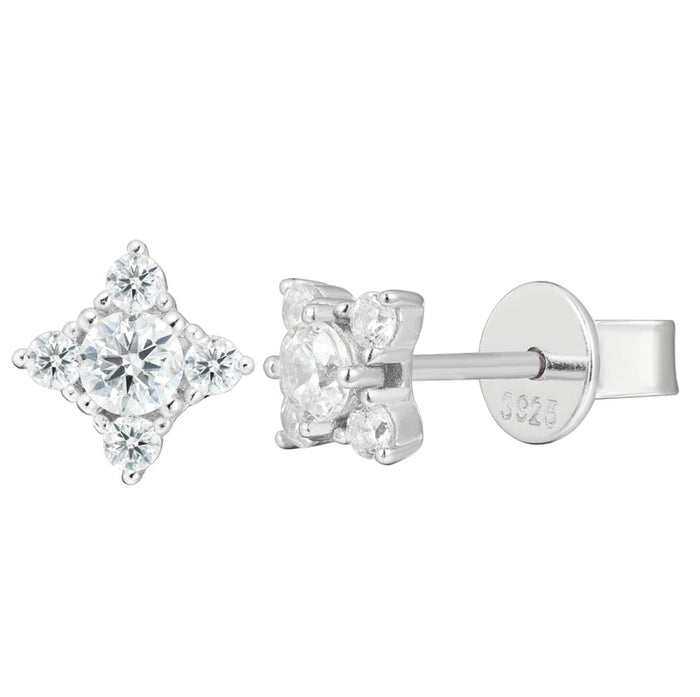 S925 Moissanite Cluster Stud Earrings - Different Drips