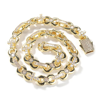 Iced Infinity Figure 8 Cross Link Chain - Different Drips