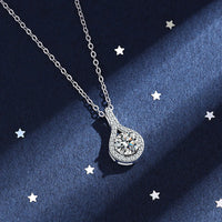 Thumbnail for Women's S925 Moissanite Diamond Pear Bezel Pendant - Different Drips
