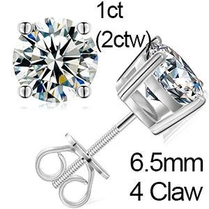 S925 0.5-12ct Moissanite Stud Earrings - Different Drips