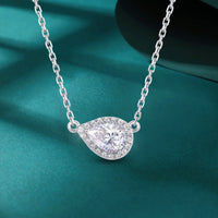 Thumbnail for Women's S925 Pear Cut Moissanite Diamond Pendant - Different Drips
