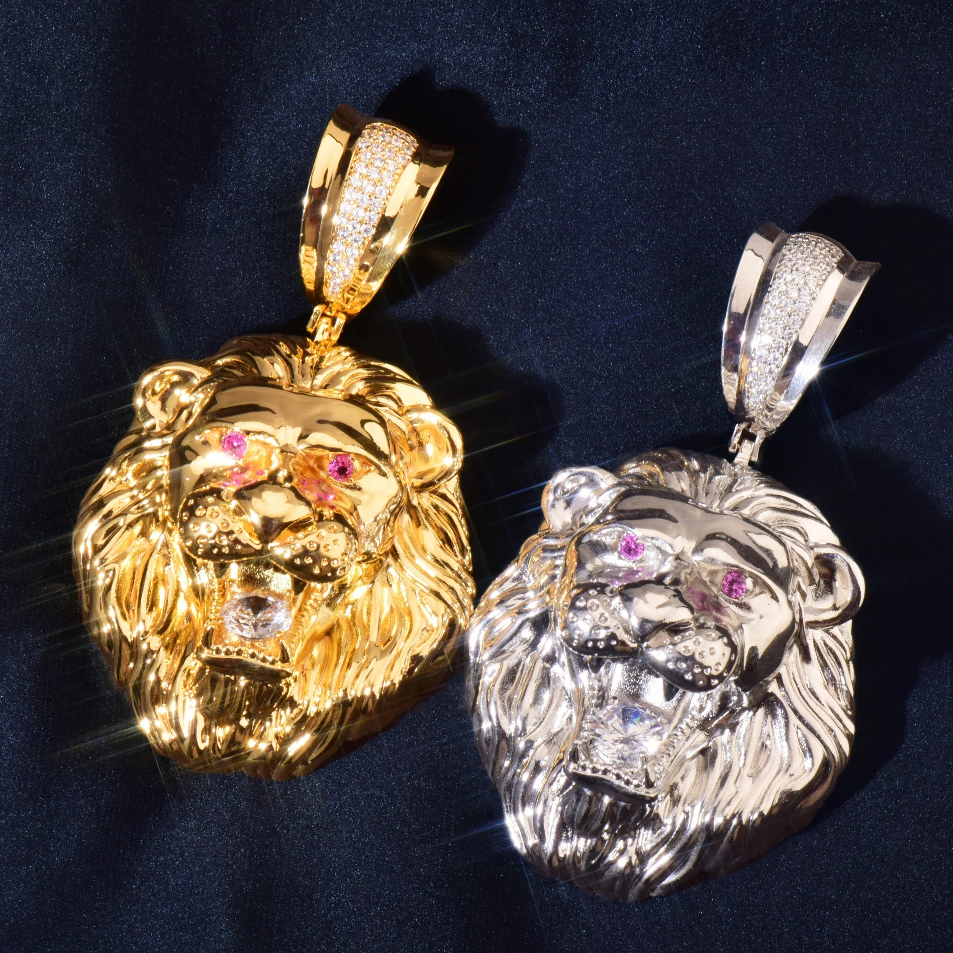 Solid Lion Head Pendant - Different Drips