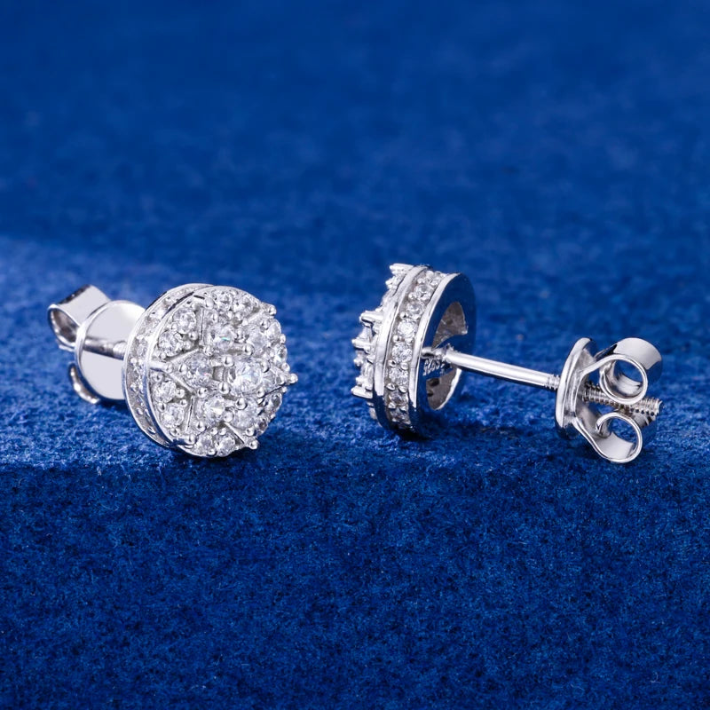 925 Sterling Silver Star of David Stud Earrings - Different Drips