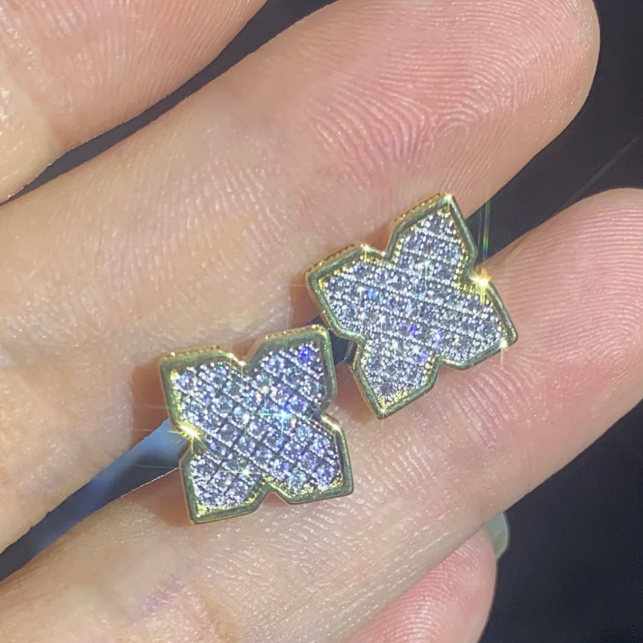 9mm Quatrefoil Stud Earrings - Different Drips