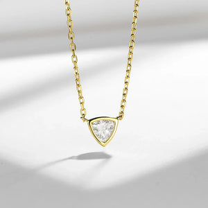 Women's S295 Moissanite Trillion Cut Diamond Pendant - Different Drips