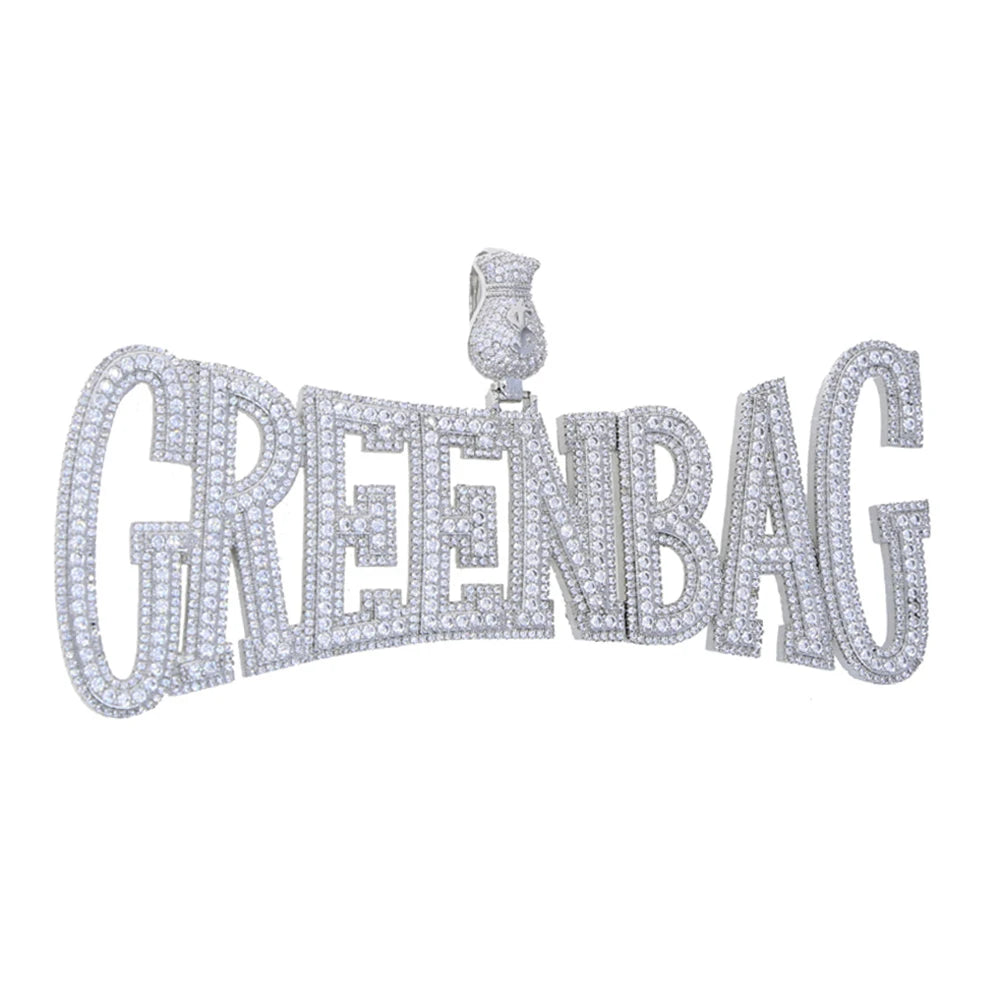 Iced Out Greenbag Pendant - Different Drips