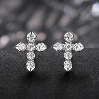 Thumbnail for S925 Moissanite Diamond Cross Earrings - Different Drips