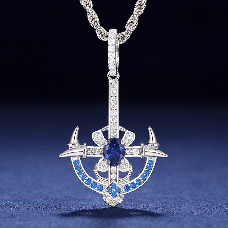 S925 Moissanite Viking Pendant - Different Drips