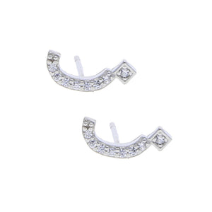 S925 Women's Arabic Alphabet Letter Earrings - Different Drips