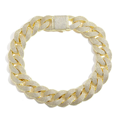 Fully Iced Rounded Miami Cuban Chain - Different Drips
