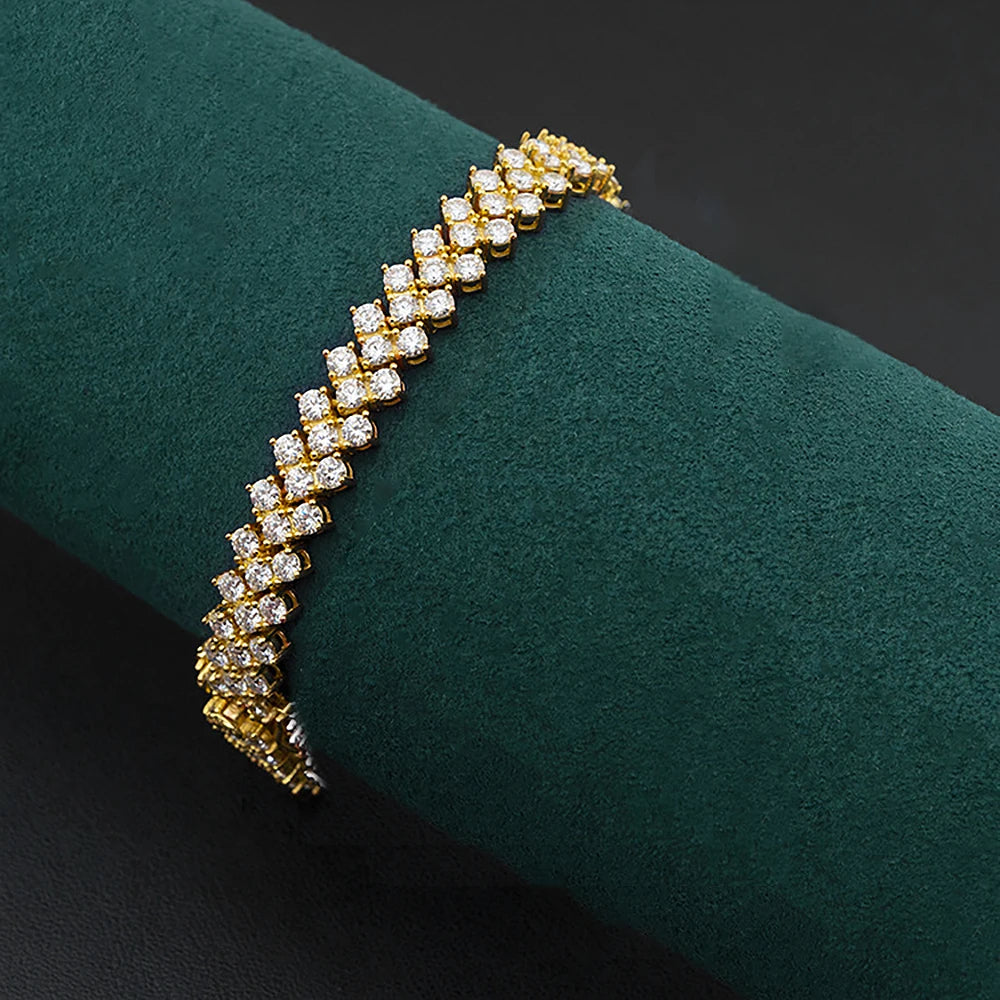 Women's S925 Diamond Arrow Tennis Bracelet - Different Drips