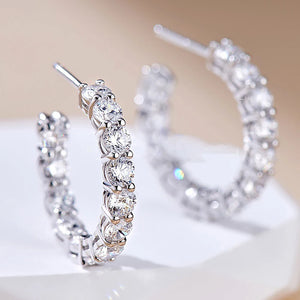 Women's S925 Moissanite Diamond Hoop Earrings - Different Drips