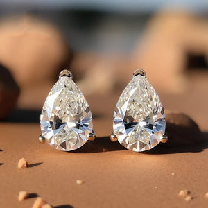 Women's S925 Waterdrop Pear Cut Moissanite Diamond Earrings - Different Drips