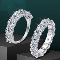 Thumbnail for Women's S925 Moissanite Diamond Eternity Band Ring - Different Drips