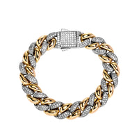 Thumbnail for 9-14mm Two-Tone Cuban Link Bracelet - Different Drips
