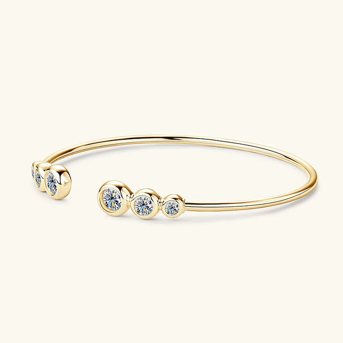 Women's S925 Moissanite Bubble Bangle Bracelet - Different Drips