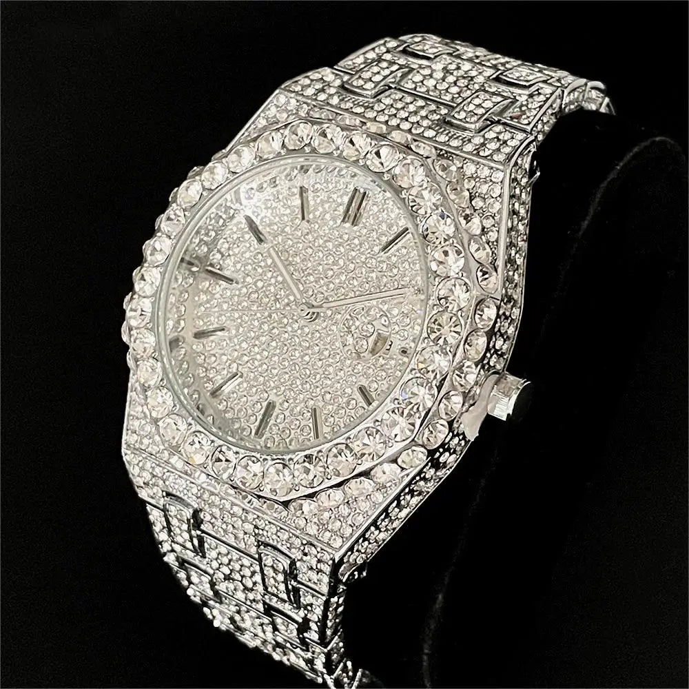 Bust Down Royal Blue Iced Out Watch - Different Drips