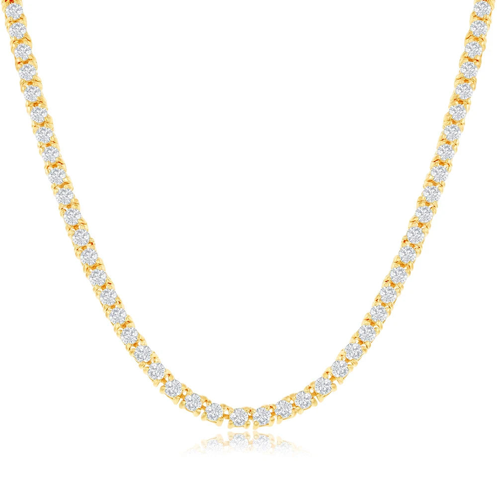 2.5mm Women's S925 Moissanite Tennis Necklace - Different Drips