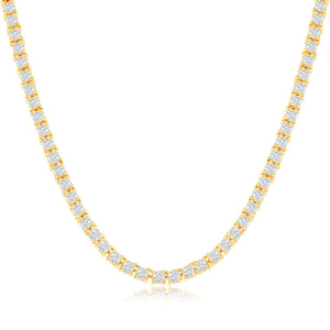 2.5mm Women's S925 Moissanite Tennis Necklace - Different Drips