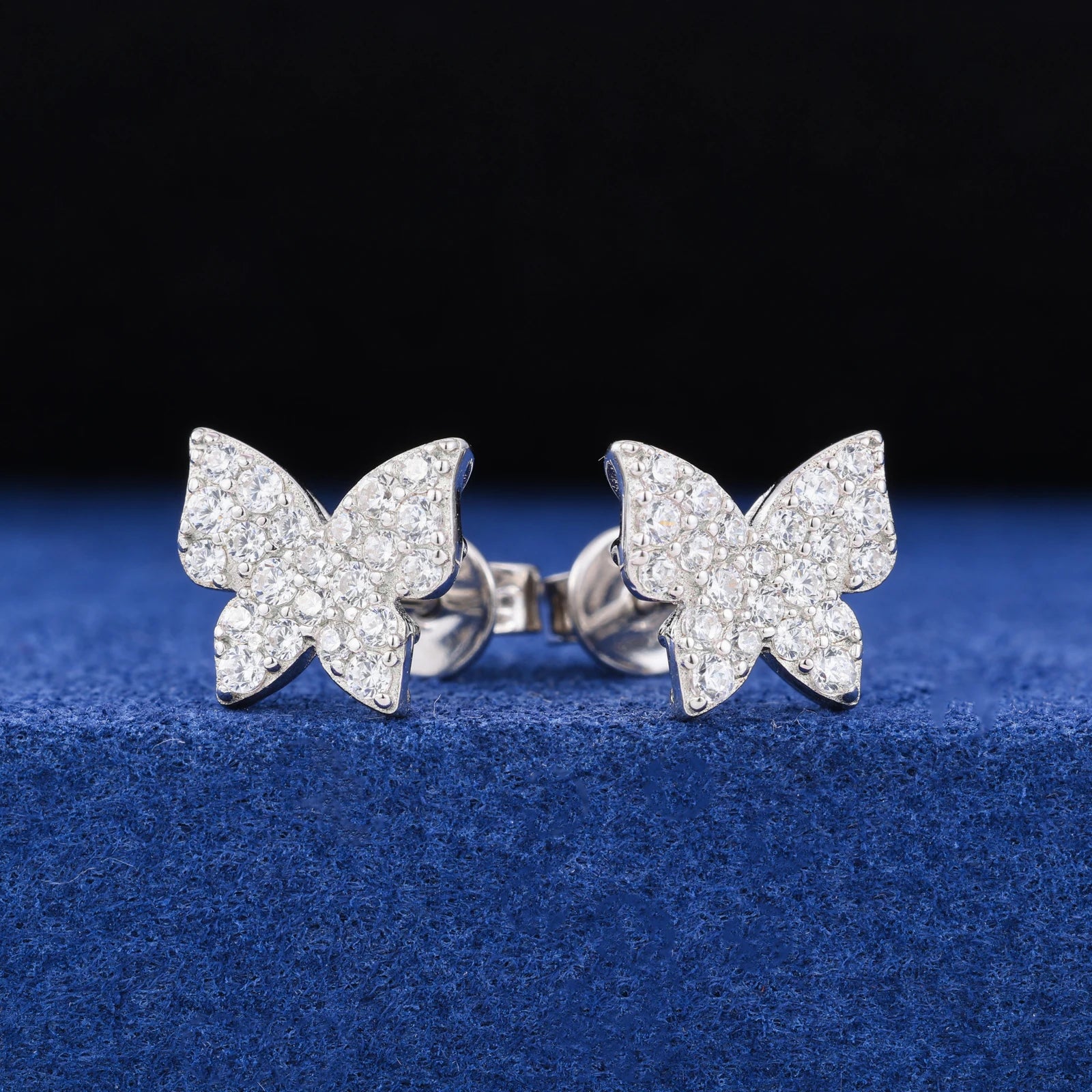 S925 Moissanite Butterfly Stud Earrings - Different Drips
