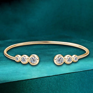 Women's S925 Moissanite Bubble Bangle Bracelet - Different Drips