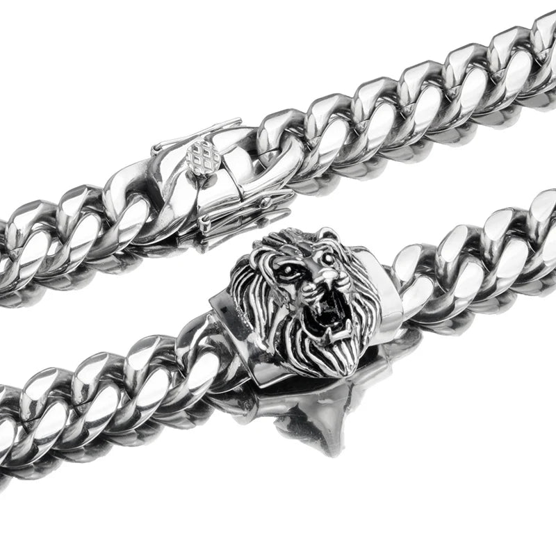 Lion Head Miami Cuban Link Chain - Different Drips