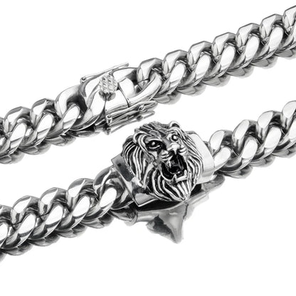 Lion Head Miami Cuban Link Chain - Different Drips