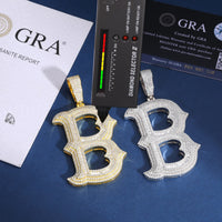 Thumbnail for S925 Moissanite Baguette Custom Letter Pendant - Different Drips