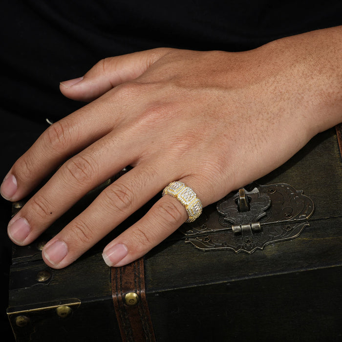 S925 Moissanite Baguette Eternity Band Ring - Different Drips